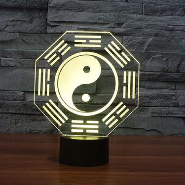 Yin & Yang Tai Chi Color Changing Illusion Lamp